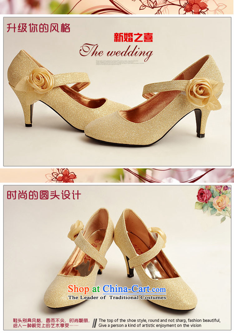 Baby powder and bright golden bride ramp with single side Golden Rose bride marriage shoes, Photo Album shoes DXZ1006 performances marriage Gold Golden 37 pictures, prices, brand platters! The elections are supplied in the national character of distribution, so action, buy now enjoy more preferential! As soon as possible.