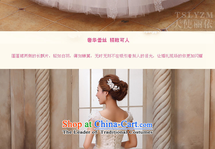 Tslyzm2015 new autumn and winter Korean word shoulder sweet flowers to align the large number of Princess Margaret thick wedding dresses mm beaded shoulders pregnant women wedding pictures, price XS white, brand platters! The elections are supplied in the national character of distribution, so action, buy now enjoy more preferential! As soon as possible.