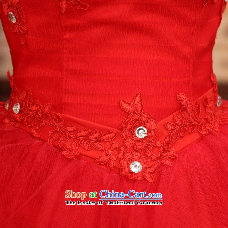 The Bride Lace Embroidery is wiping the Chest Korean brides wedding dresses 2015 new spring and summer tie twine bow knot red L code, Suzhou embroidery brides shipment has been pressed shopping on the Internet