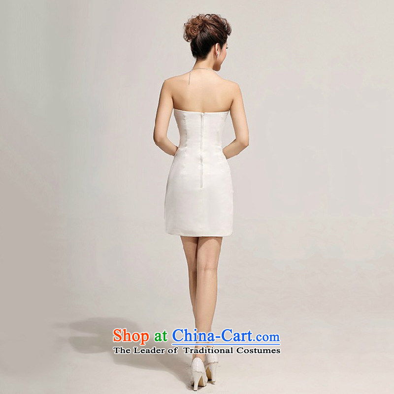 Sau San Sin bows services evening dresses bridesmaid Dress Short of Princess small dress wiping the chest dresses Korean white XXL, Demi Moor Qi , , , shopping on the Internet