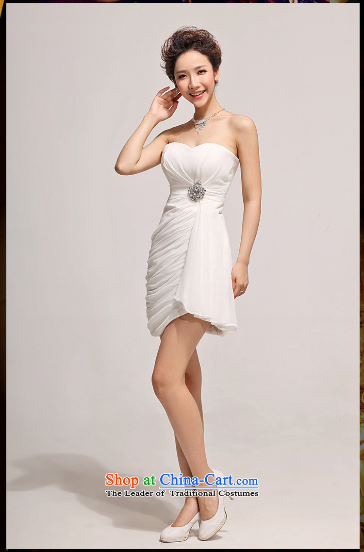 Sau San Sin bows services evening dresses bridesmaid Dress Short of Princess small dress wiping the chest dresses Korean White XXL picture, prices, brand platters! The elections are supplied in the national character of distribution, so action, buy now enjoy more preferential! As soon as possible.