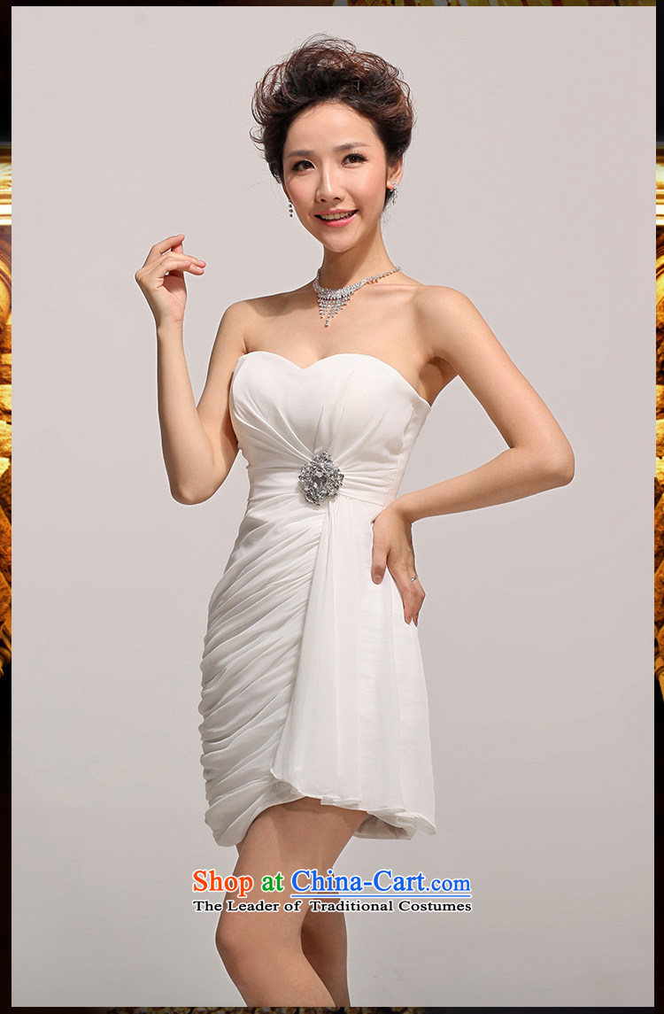 Sau San Sin bows services evening dresses bridesmaid Dress Short of Princess small dress wiping the chest dresses Korean White XXL picture, prices, brand platters! The elections are supplied in the national character of distribution, so action, buy now enjoy more preferential! As soon as possible.