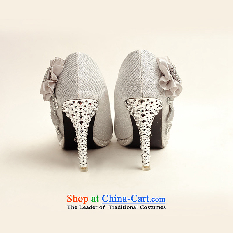 Baby girl single shoes bride 2014 new on-chip ultra-high water drilling marriage shoes bride shoes silver legrix round head high heels DXZ10013 silver 35 baby Bride (BABY BPIDEB) , , , shopping on the Internet