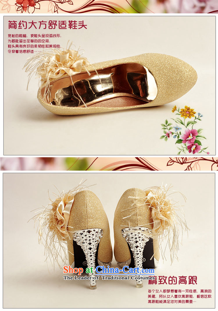 Baby girl single shoes bride 2014 new on-chip bride shoes marriage shoes gold, round head side of the flower of the high-heel shoes XZ10016 Gold Golden 36 pictures, prices, brand platters! The elections are supplied in the national character of distribution, so action, buy now enjoy more preferential! As soon as possible.