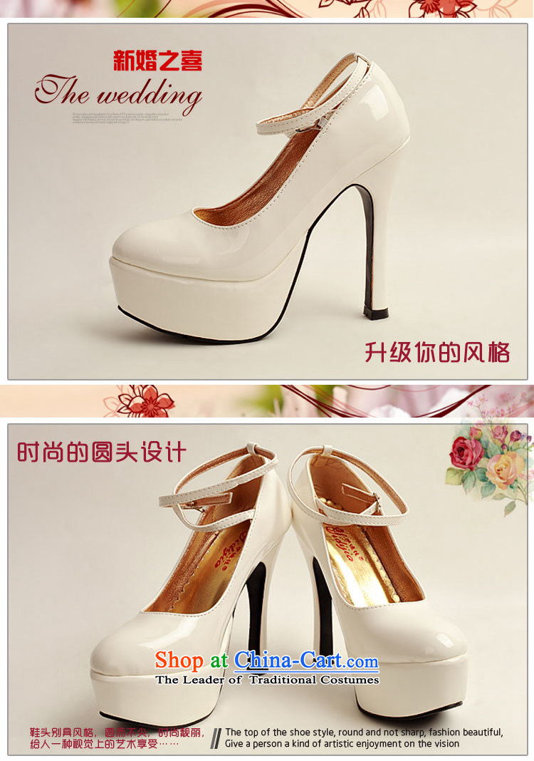 The 2014 womens single new varnished leather shoes, smooth sparkling, luxury waterproof shoes marriage bride desktop white shoes, round head high heels white 35 pictures, prices, brand platters! The elections are supplied in the national character of distribution, so action, buy now enjoy more preferential! As soon as possible.