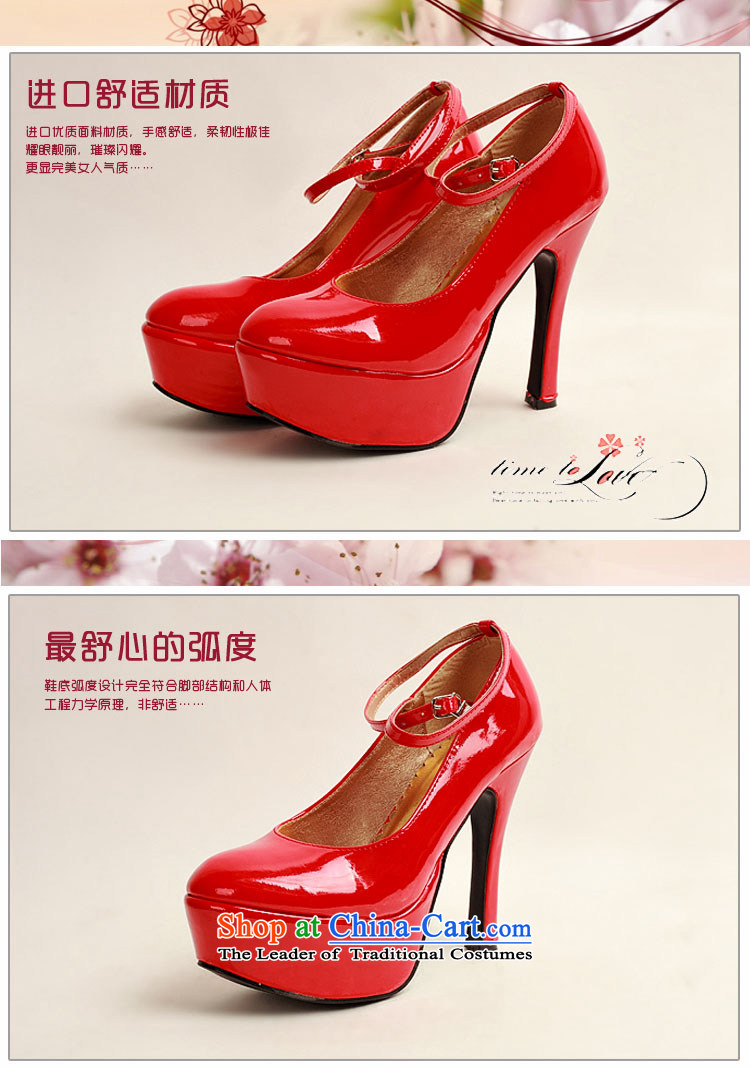 The 2014 womens single new varnished leather shoes, smooth sparkling, luxury waterproof shoes marriage bride desktop red shoes, round head high heels red red 36 pictures, prices, brand platters! The elections are supplied in the national character of distribution, so action, buy now enjoy more preferential! As soon as possible.