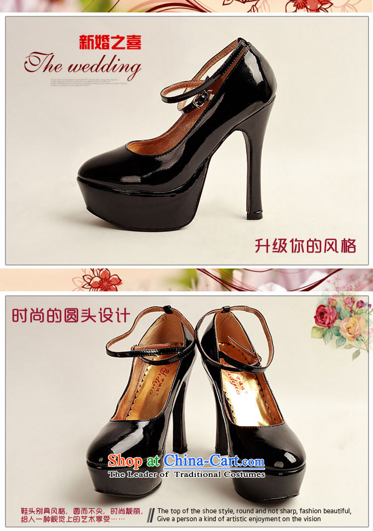 The 2014 womens single new varnished leather shoes, smooth sparkling, luxury waterproof shoes marriage bride desktop black shoes, round head high heels black 38 pictures, prices, brand platters! The elections are supplied in the national character of distribution, so action, buy now enjoy more preferential! As soon as possible.