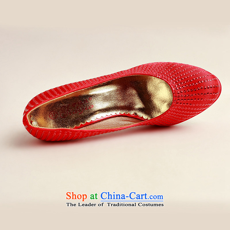 The Korean version of the bride treasure the the high-heel shoes large Code Red marriage marriage shoes bride shoes 2014 new women's shoe DXZ10030 single red red 38, darling Bride (BABY BPIDEB) , , , shopping on the Internet
