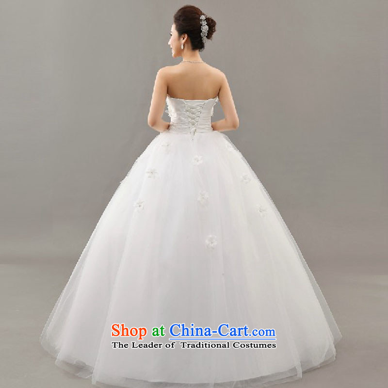 Doi m qi flowers wedding wedding dresses 2014 new Korean sweet princess shoulder straps flowers to bind with a white align M Demi Moor Qi , , , shopping on the Internet