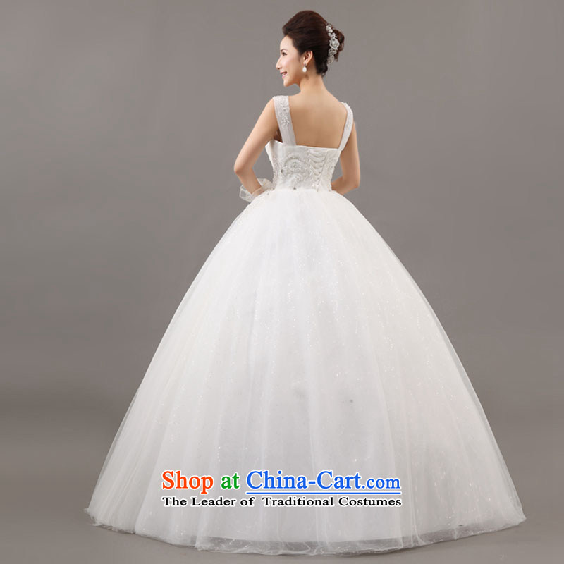 Doi m qi 2014 new stylish wedding dress Korea Version V-neck to align the shoulder larger Sau San diamond strap lace retro white S, Demi Moor Qi , , , shopping on the Internet