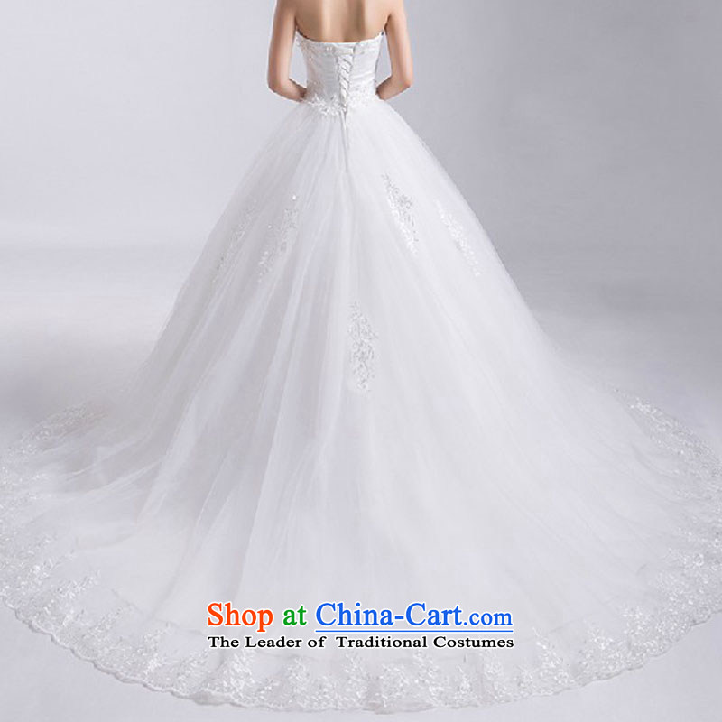 Baby bride tail Wedding 2014 new winter Korean white wall also larger straps wedding bride wedding dress white L, darling Bride (BABY BPIDEB) , , , shopping on the Internet