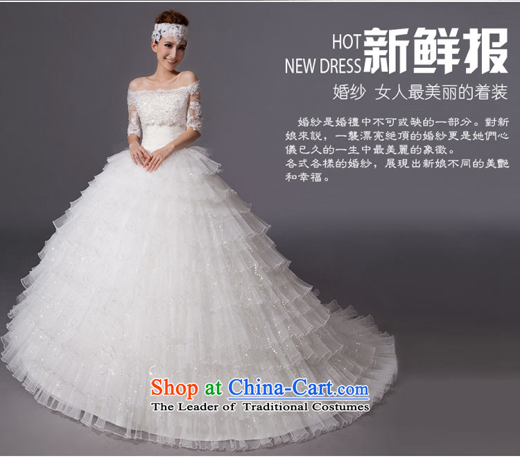 The word Demi Moor Qi shoulder wedding dresses white new spring 2014 Korean small trailing bride large graphics thin wiping the Chest Sau San thick white L picture, prices, brand platters! The elections are supplied in the national character of distribution, so action, buy now enjoy more preferential! As soon as possible.