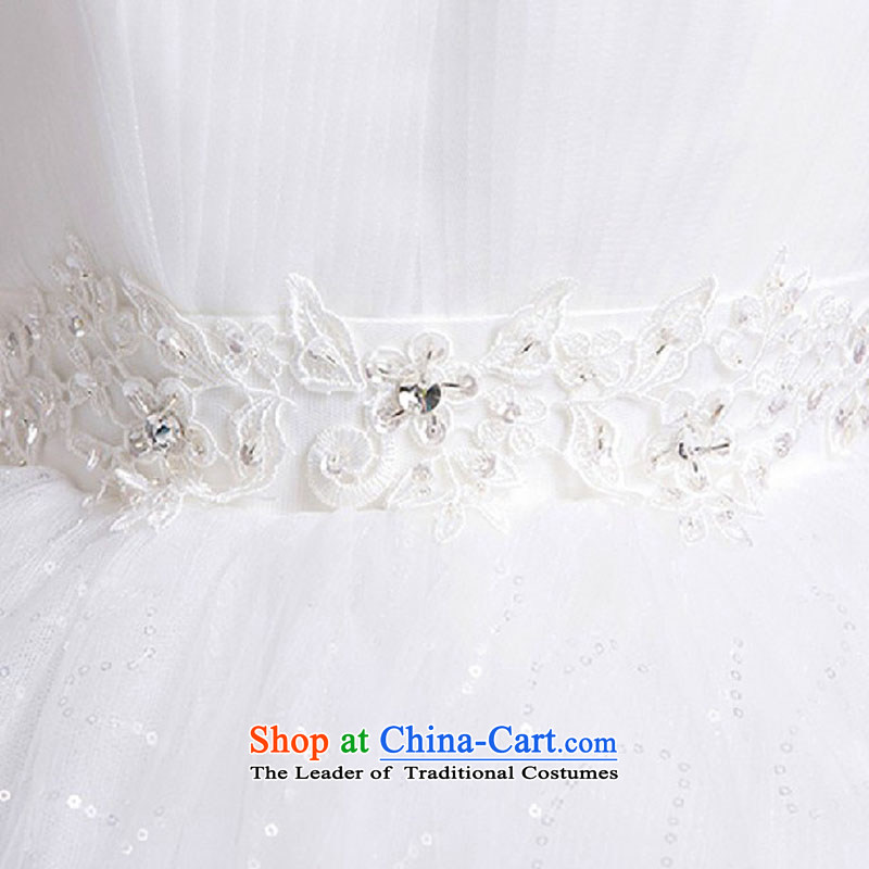 Doi m qi bride wedding dresses Korean version of the new Word 2014 to align the shoulder graphics thin wedding lace retro Demi Moor white L, Sau San Qi , , , shopping on the Internet