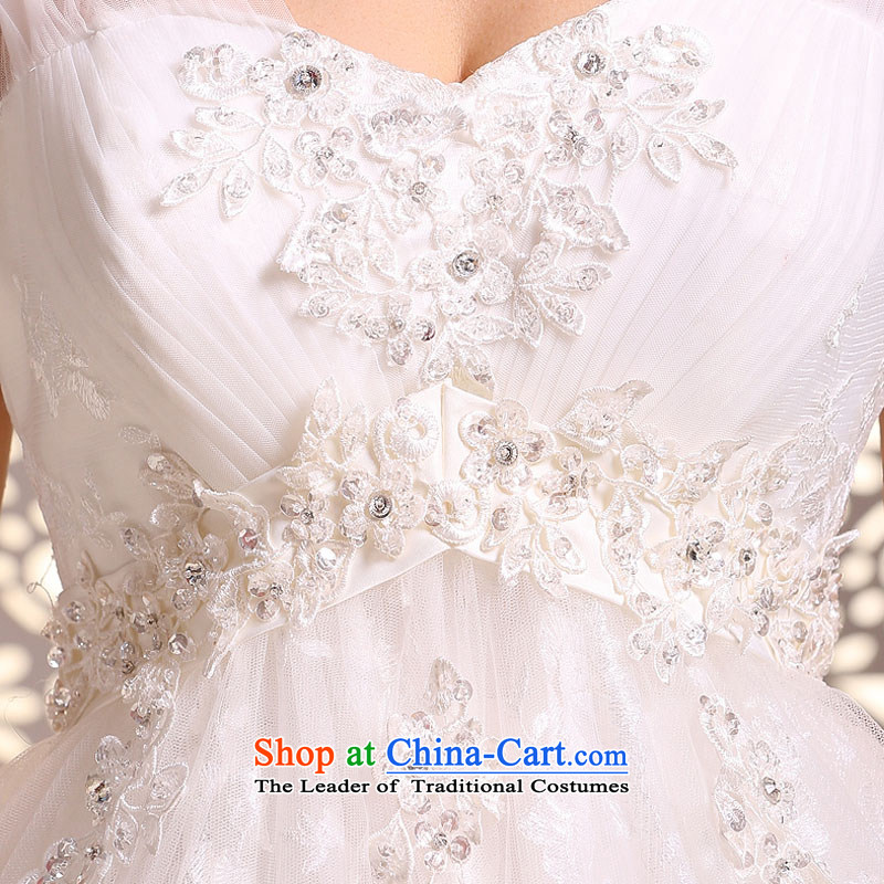 Doi m qi wedding dresses new 2014 Korean marriages shoulders to align the diamond wedding dresses, white winter XXL, pregnant women Demi Moor Qi , , , shopping on the Internet