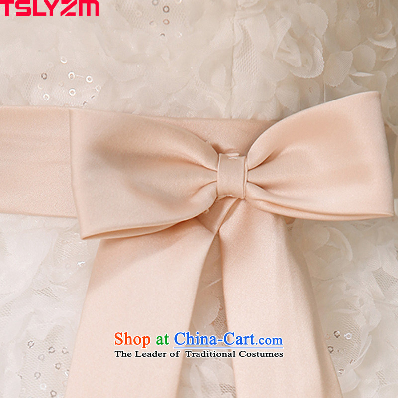 Tslyzm2015 dulls the new front stub long after the wedding dresses and chest small trailing short, photo building theme clothing Korean strap white s,tslyzm,,, pregnant women bride shopping on the Internet