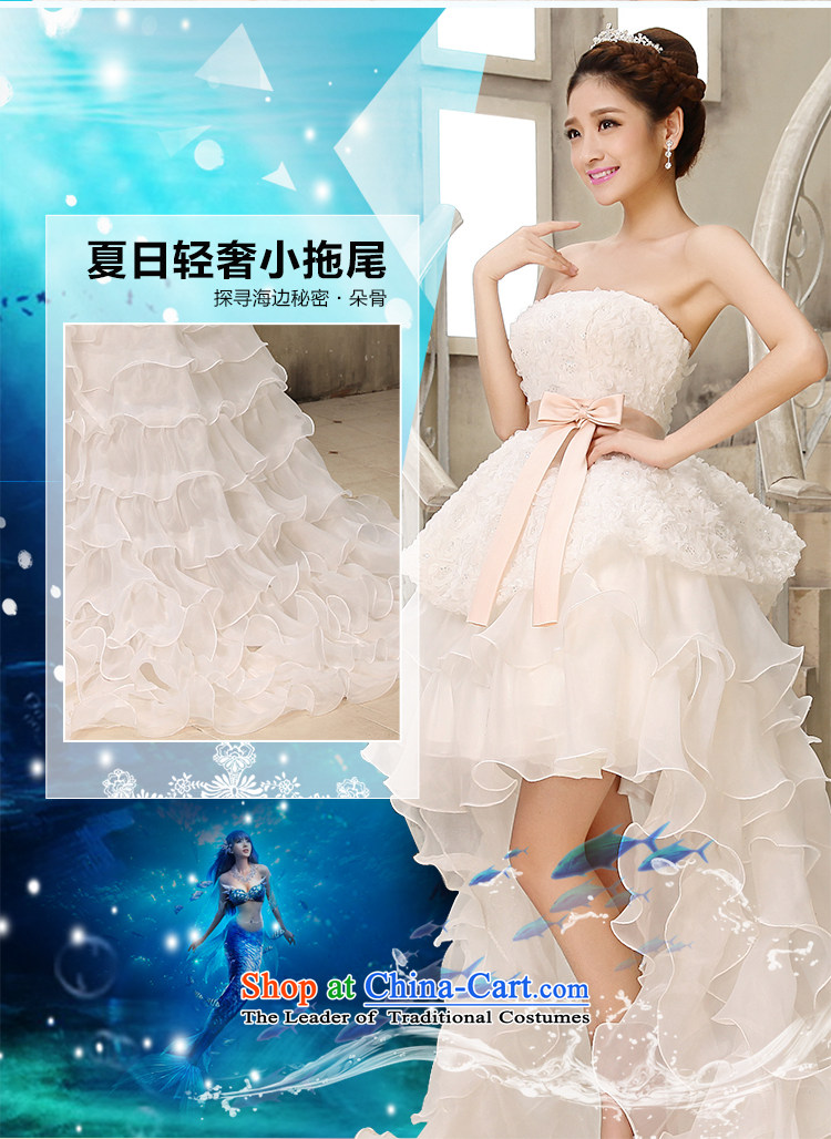 Tslyzm2015 dulls the new front stub long after the wedding dresses and chest small trailing short, photo building theme clothing Korean straps pregnant women s pictures, bride white price, brand platters! The elections are supplied in the national character of distribution, so action, buy now enjoy more preferential! As soon as possible.