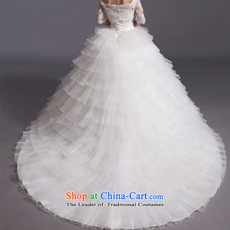The word love bride shoulder wedding dresses white new spring 2014 Korean small trailing bride large graphics thin wiping the Chest Sau San thick white L, darling Bride (BABY BPIDEB) , , , shopping on the Internet