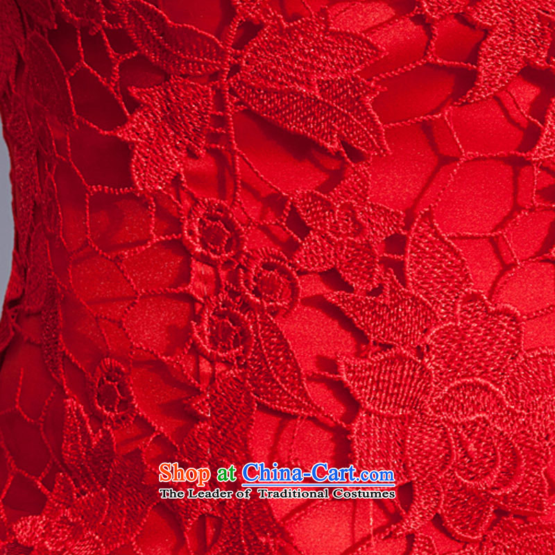Baby bride wedding dresses red lace new stylish bride Korean 2014 align to Sau San larger straps retro graphics thin red , L, darling Bride (BABY BPIDEB) , , , shopping on the Internet