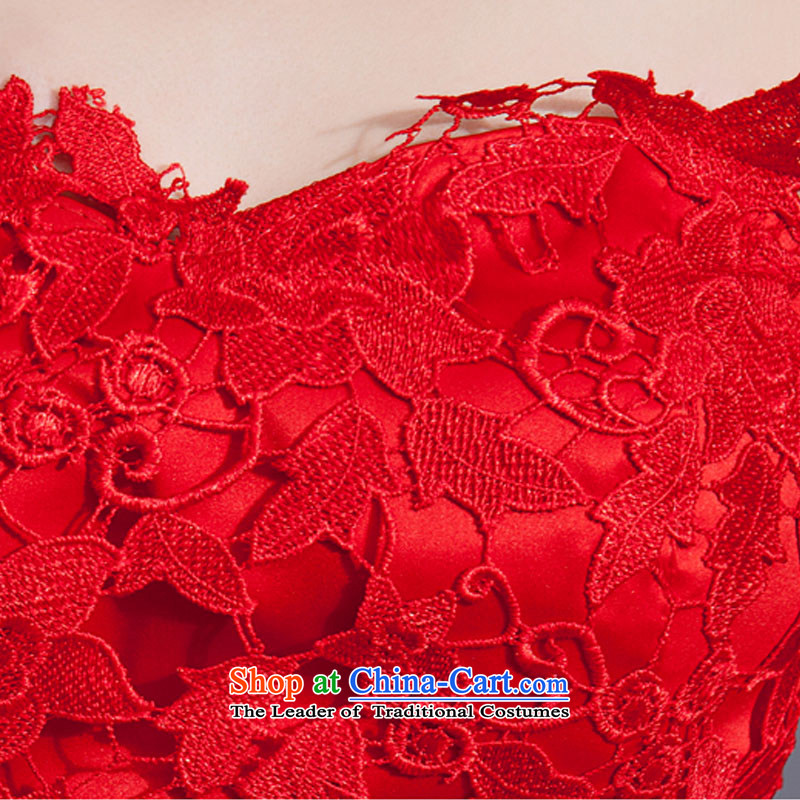 Baby bride wedding dresses red lace new stylish bride Korean 2014 align to Sau San larger straps retro graphics thin red , L, darling Bride (BABY BPIDEB) , , , shopping on the Internet