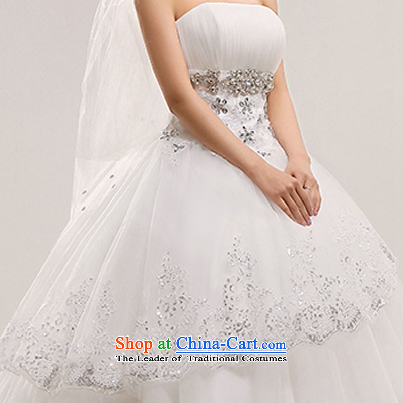 Baby bride wedding dresses 2014 new lace Korean sweet Princess Mary Magdalene chest diamond alignment marry wedding white S, darling Bride (BABY BPIDEB) , , , shopping on the Internet