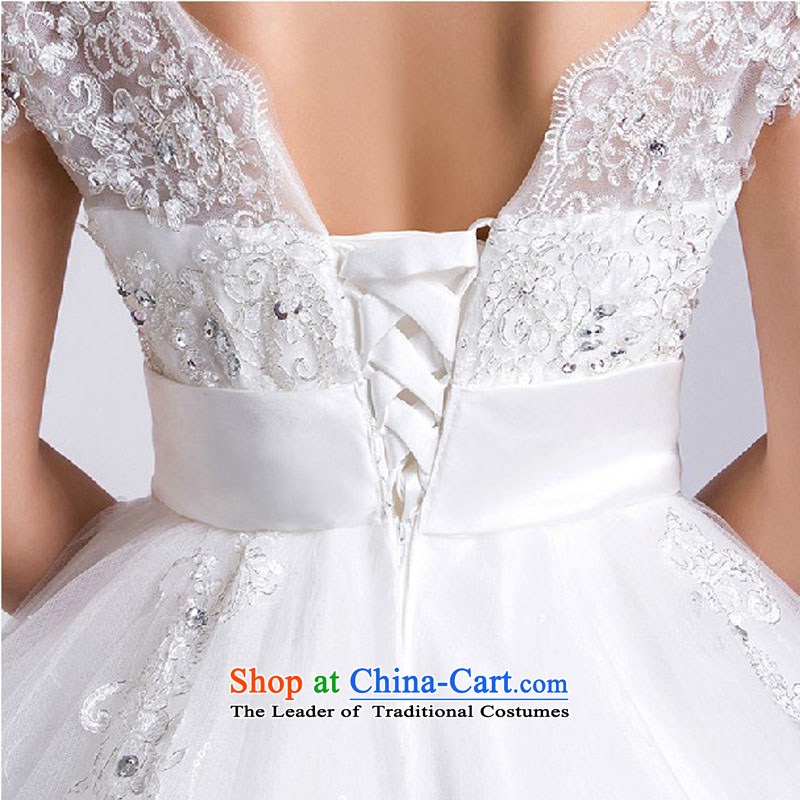  2014 new bride treasure wedding dresses Korean word shoulder V-Neck shoulders to align the large number of pregnant women video thin white wedding , darling Bride (BABY BPIDEB) , , , shopping on the Internet