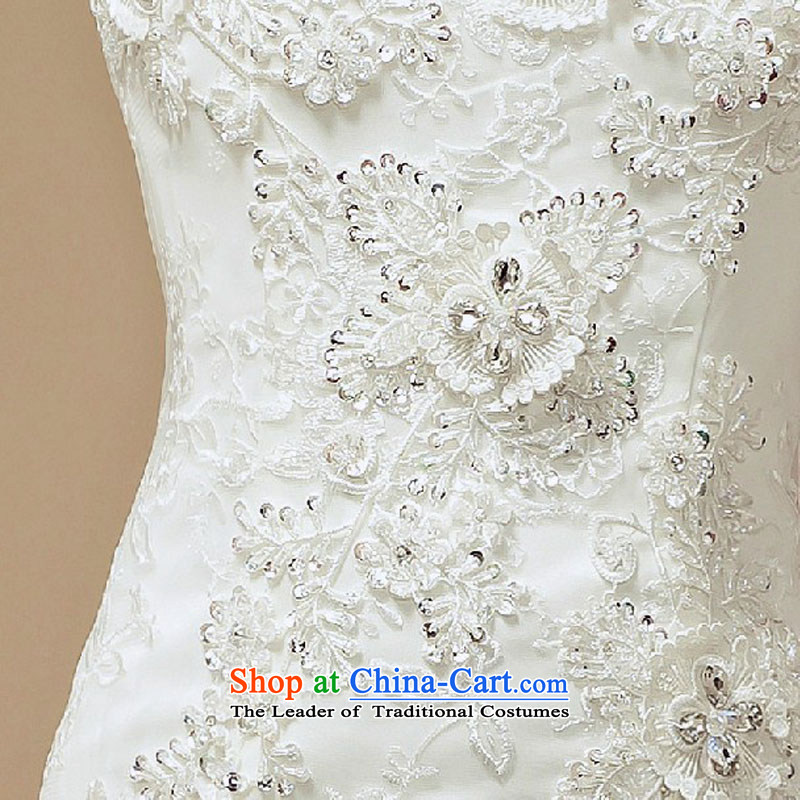 The 2014 Spring bride treasure the new word shoulder deep V back end crowsfoot wedding dresses Bride With White XXL, TREASURE (BABY BPIDEB bride) , , , shopping on the Internet