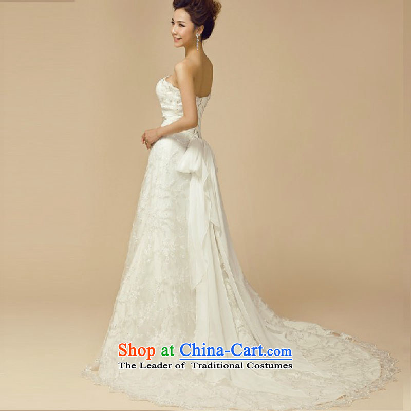 Baby bride wedding dresses 2014 new Korean lace larger marriages straps and chest video thin tail pregnant women wedding white L, darling Bride (BABY BPIDEB) , , , shopping on the Internet