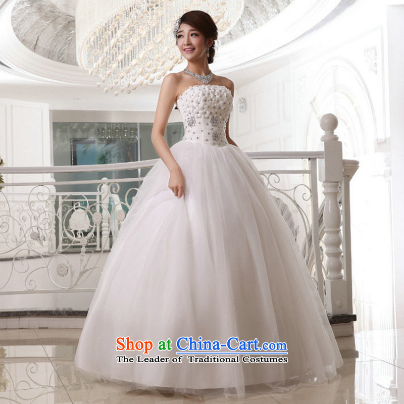 Optimize video spring and summer Korean New anointed Chest Flower to align with the bride wedding dresses XS8183 m White M, Optimize Hong shopping on the Internet has been pressed.