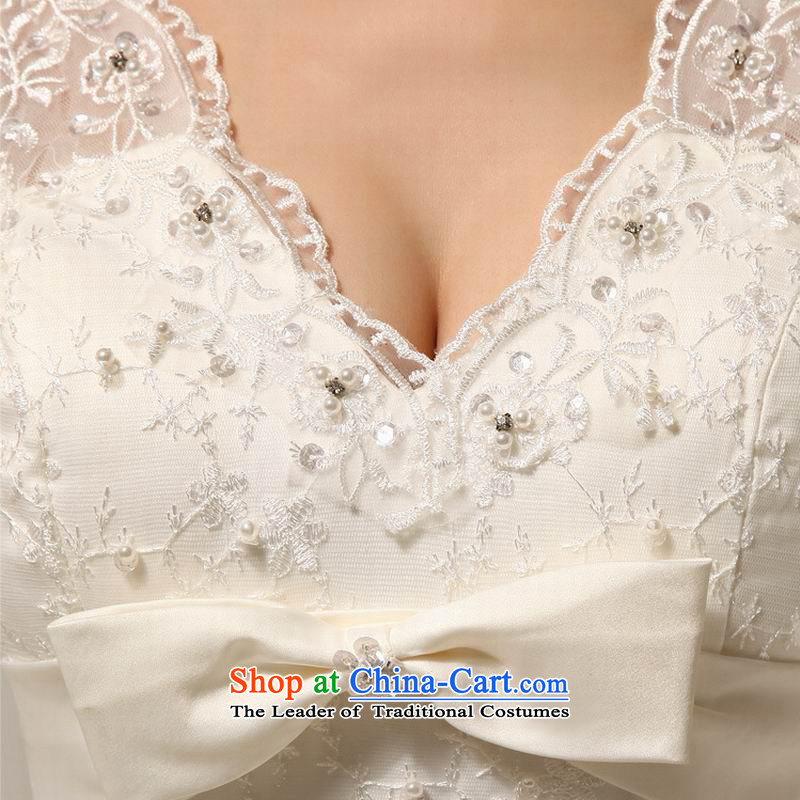 Optimize video new retro sexy deep V lace Sau San crowsfoot tail bride wedding XS8191 m White M, Optimize Hong shopping on the Internet has been pressed.