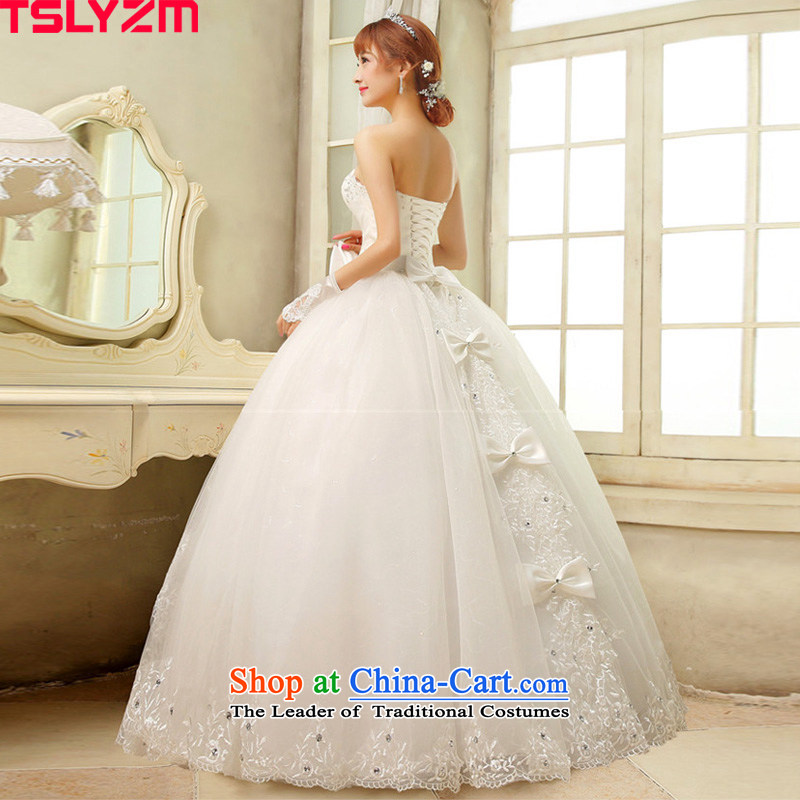 Wipe the chest tslyzm wedding dresses 2015 dulls the new marriages lace Korea Bow Ties to align the Korean skirt white l,tslyzm,,, bon bon shopping on the Internet