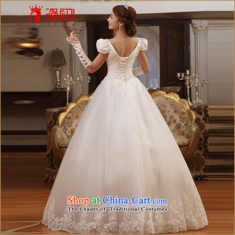 At the beginning of Castores Magi wedding dresses 2015 new sweet princess bubble cuff wedding Korean version thin wedding dresses H White XL, Early Man , , , shopping on the Internet