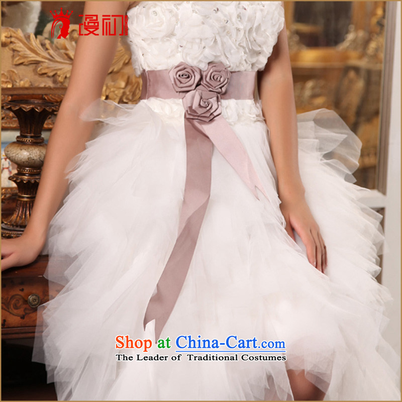At the beginning of Castores Magi wedding dresses new 2015 Korean sweet words before the princess chest after short long small trailing marriages wedding White XL, Early Man , , , shopping on the Internet