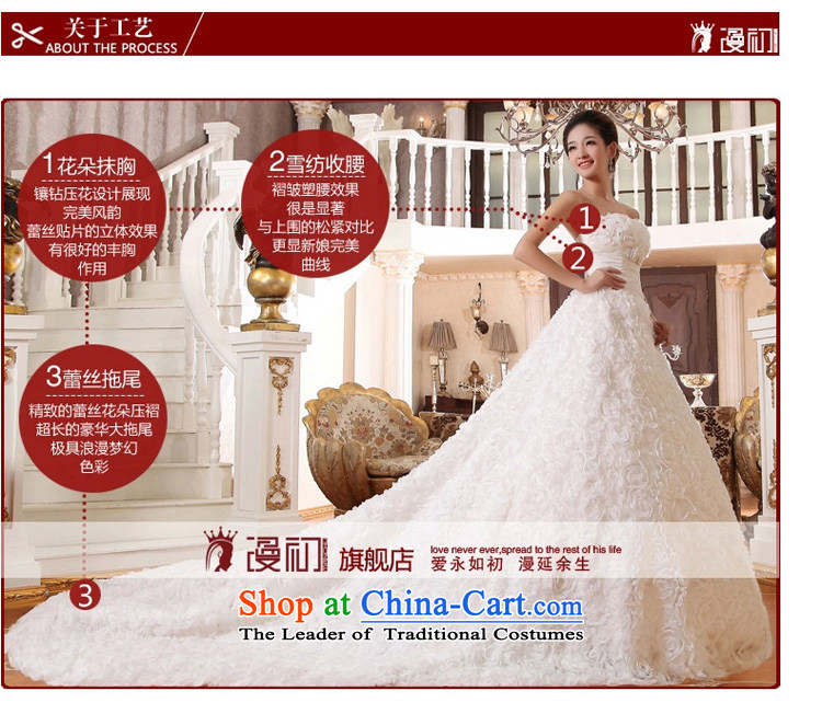 In the early 2015 new man bride wedding long tail Korean lace large tail deluxe tail wedding dresses white pictures, price S code, brand platters! The elections are supplied in the national character of distribution, so action, buy now enjoy more preferential! As soon as possible.