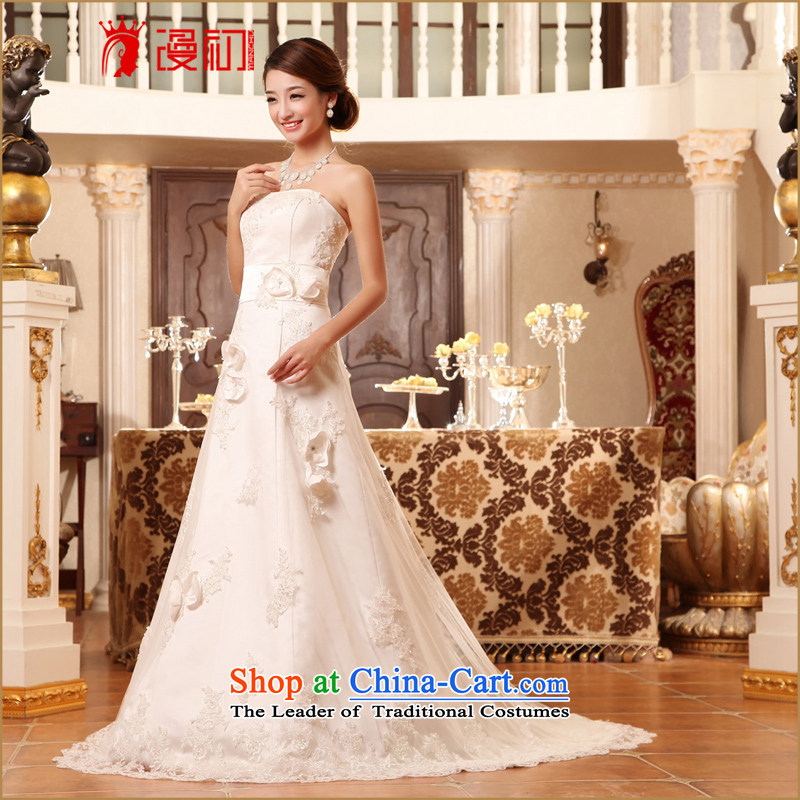 In the early 2015 new man wedding wiping the chest small trailing bride wedding elegant and stylish spring and summer wedding White M strap, code early man , , , shopping on the Internet
