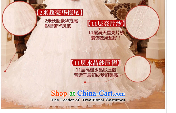 In the early 2015 new man super deluxe long tail wedding dresses and drill large water chest luxurious large trailing white wedding to contact customer service, the price and the brand image of Platters! The elections are supplied in the national character of distribution, so action, buy now enjoy more preferential! As soon as possible.