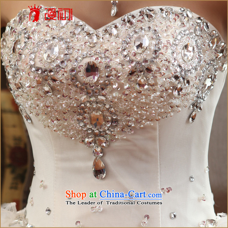 In the early 2015 new man wedding Korean won to his chest and edition wedding princess bon bon skirt deluxe wedding dresses drill white S early man , , , shopping on the Internet