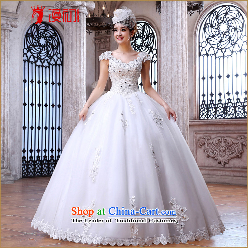 At the beginning of the New Year 2015 spread the word shoulder wedding Deluxe Big tail lace wedding fashion to align graphics Korean thin wedding tail wedding , L, Early Man , , , shopping on the Internet
