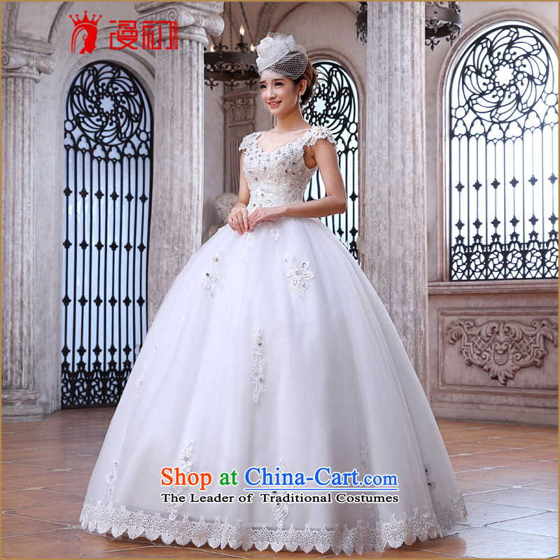 At the beginning of the New Year 2015 spread the word shoulder wedding Deluxe Big tail lace wedding fashion to align graphics Korean thin wedding tail wedding , L, Early Man , , , shopping on the Internet