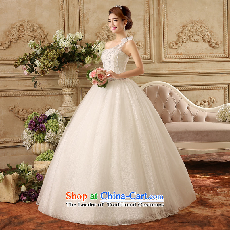 The new bride wedding dress Korea Edition Click to align the shoulder bolts pearl video thin diamond jewelry lace wedding look elegant large white L/72 ,joshon&joe,,, hour shopping on the Internet