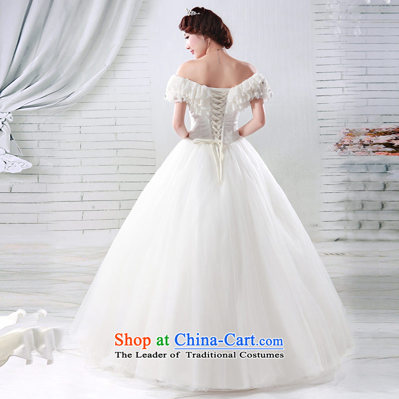 A bride wedding dresses Korean sweet Princess Wedding 2015 new deluxe one field shoulder wedding 921 S, a bride shopping on the Internet has been pressed.