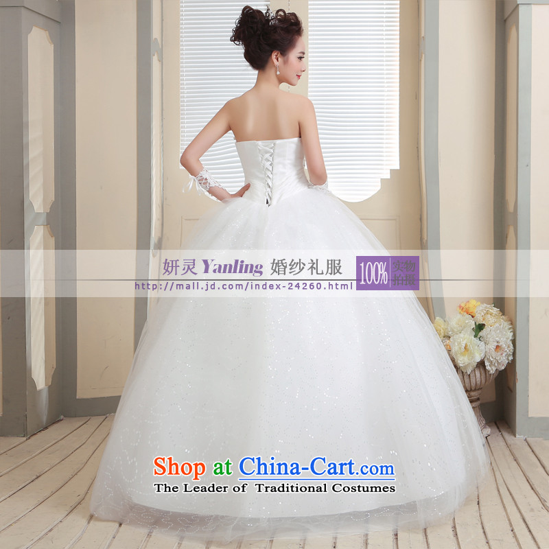 Charlene Choi Ling /YANLING Korean anointed chest bride wedding dresses and elegant with 14006  XXL, White Spirit (yanling) Yeon shopping on the Internet has been pressed.