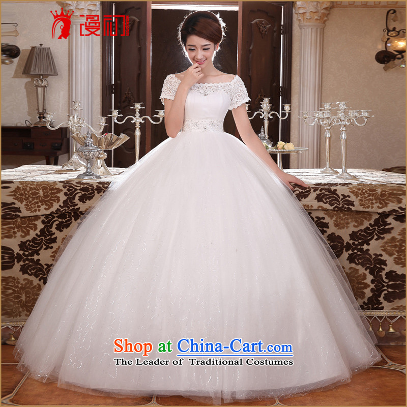 At the beginning of the New Year 2015 diffuse wedding word shoulder short-sleeved water-soluble lace wedding Korean Version to align the thin white wedding , L, Early Man , , , shopping on the Internet