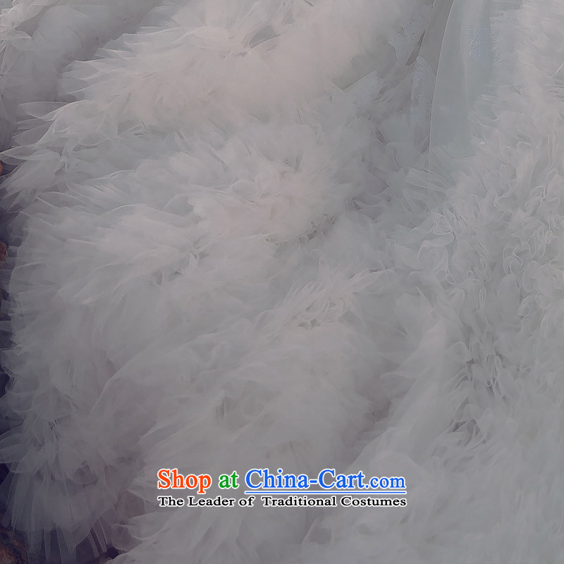 A bride wedding dresses 2015 new wedding clouds large tail petticoats lace A521 L, a bride shopping on the Internet has been pressed.