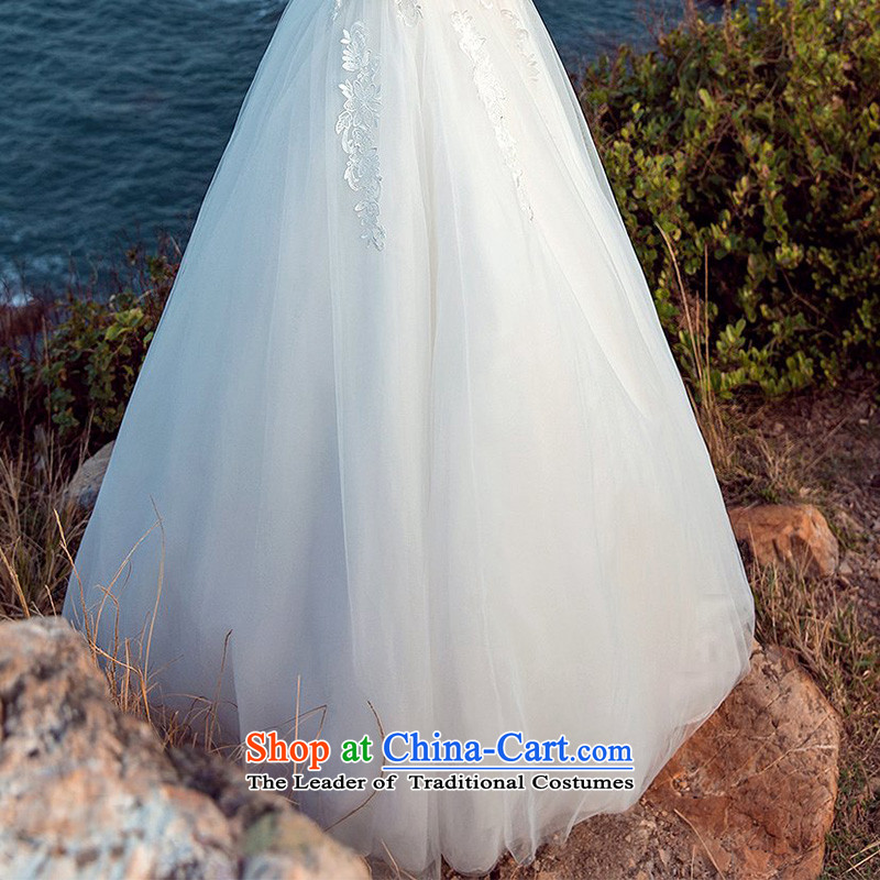 A bride wedding dress the Word 2015 bride shoulder lace wedding video thin princess petticoats A514 S, a bride shopping on the Internet has been pressed.