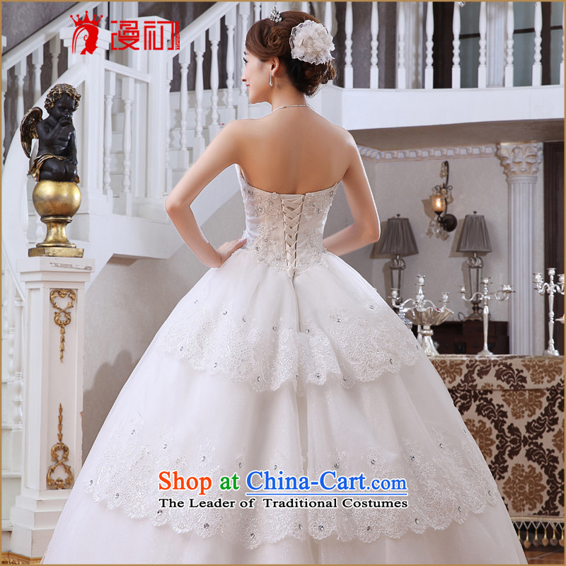 In the early 2015 new man Summer Wedding bride anointed chest to Korean style graphics thin lace bon bon skirt wedding White M early man , , , shopping on the Internet