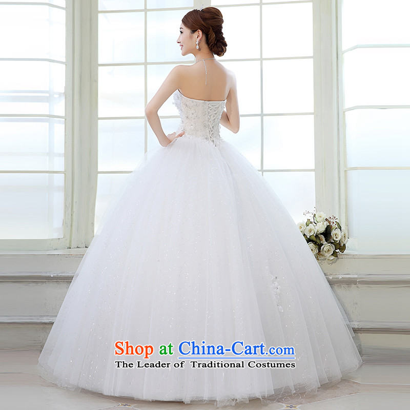 The leading edge of the days of the wedding dresses 2015 new Korean White Princess Mary Magdalene chest to wedding 1555 White L, dream of certain days , , , shopping on the Internet
