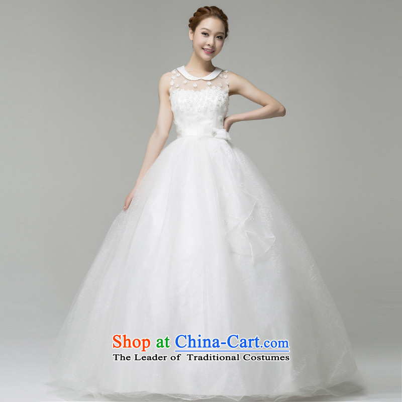 Recalling that the 2015 summer, hates makeup and a field to align the shoulder Korean Bridal Suite White Lace shoulders of nostalgia for the bridal doll H13734 white collar , L, recalling that hates makeup and shopping on the Internet has been pressed.