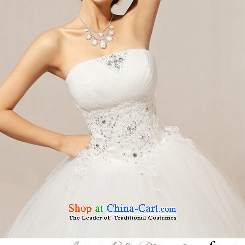 There is also a grand Korean-style optimize new and chest Flash video thin lace straps to align the bride wedding dresses XS1059 white colored silk optimized yet XXXL, shopping on the Internet has been pressed.