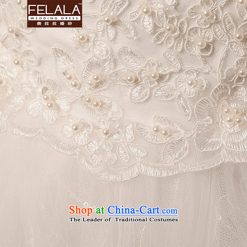 Ferrara 2015 new sweet word shoulder wedding Korean Princess lace video thin bon bon yarn stars of the same white S Suzhou shipment of Ferrara wedding (FELALA) , , , shopping on the Internet