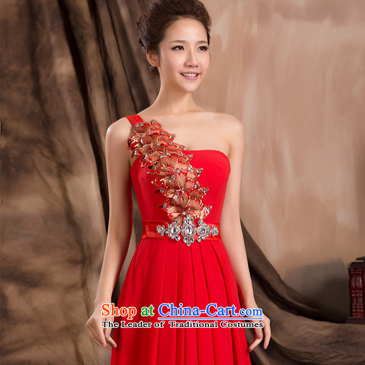 Optimize Multimedia silk is a new stylish bright single shoulder evening dresses bride dress Korean style serving the red XS1066 bows XL Photo, prices, brand platters! The elections are supplied in the national character of distribution, so action, buy now enjoy more preferential! As soon as possible.